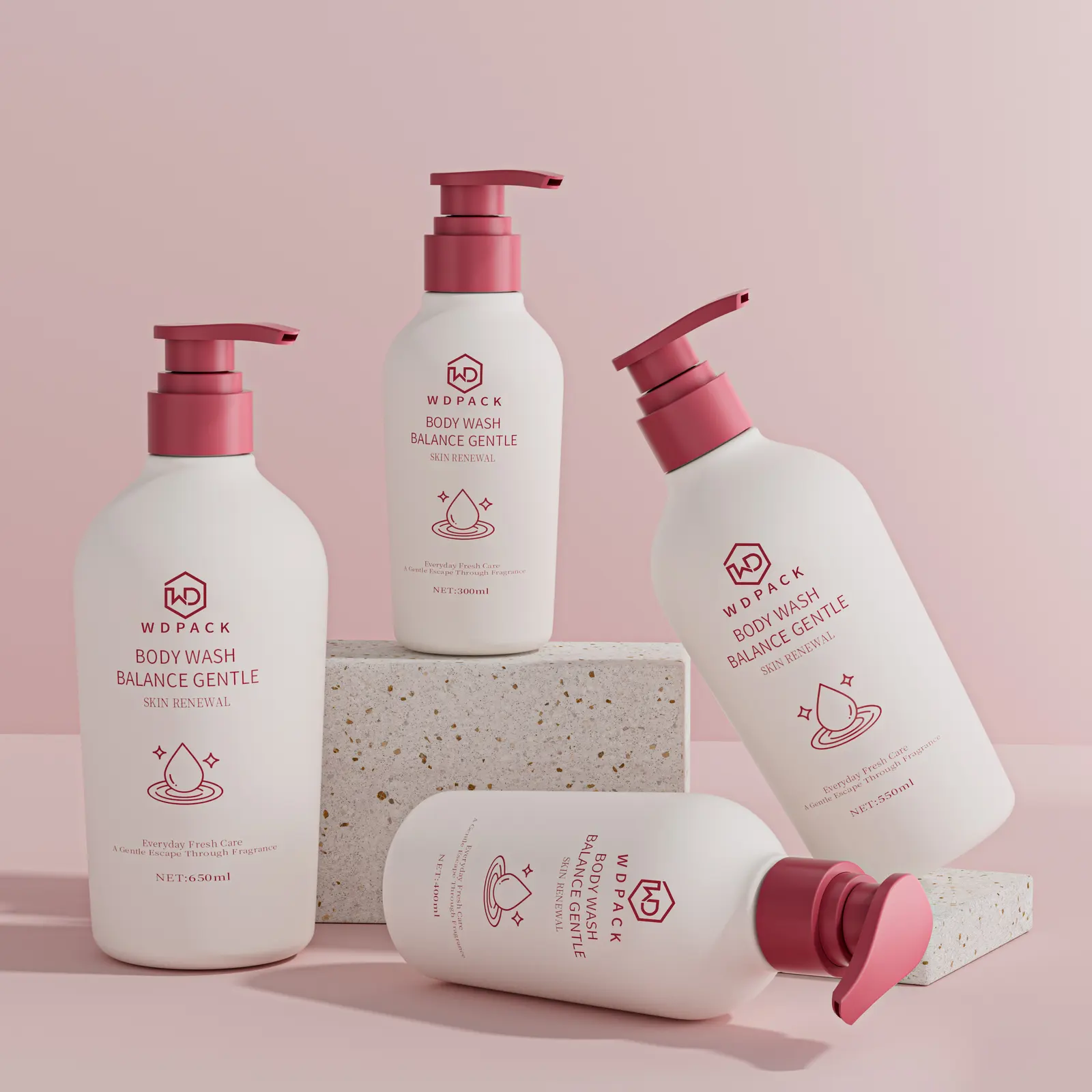 WDHT47 Wash and personal care bottles