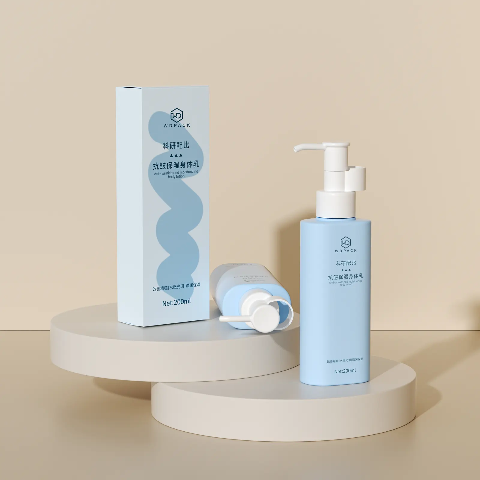 WDL15 Lotion and pump packaging