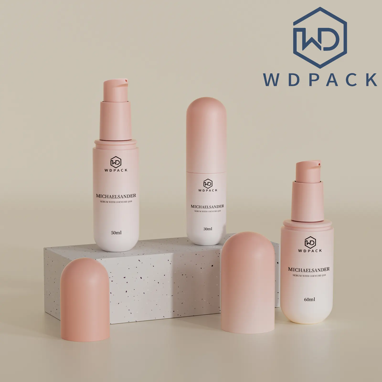 WDS12 Skincare packaging and dispensing bottles