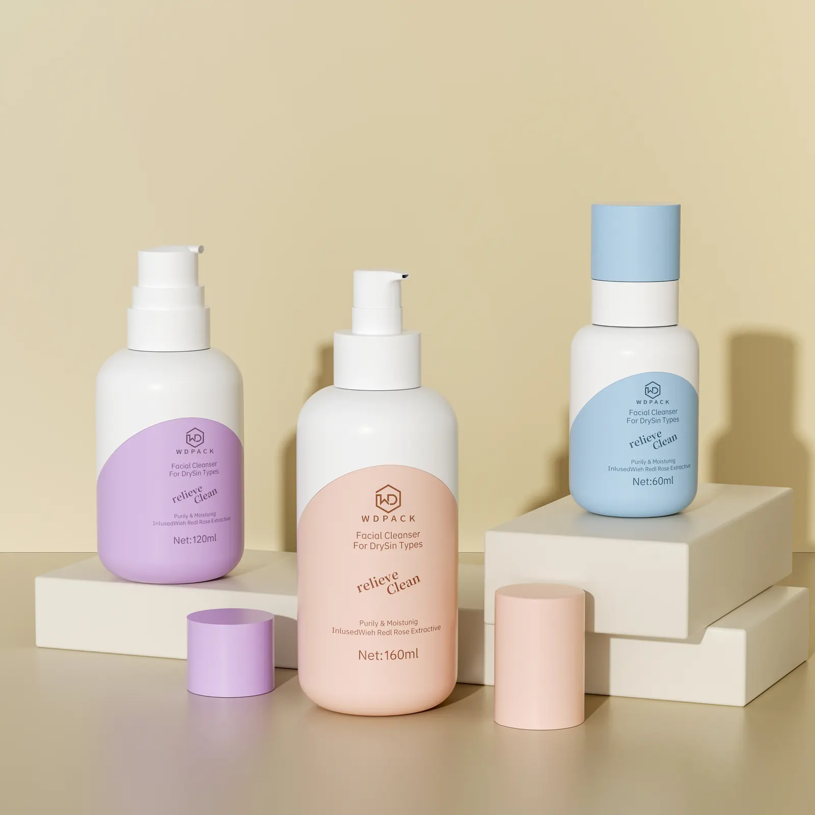 WDS13 Skincare packaging and dispensing bottles