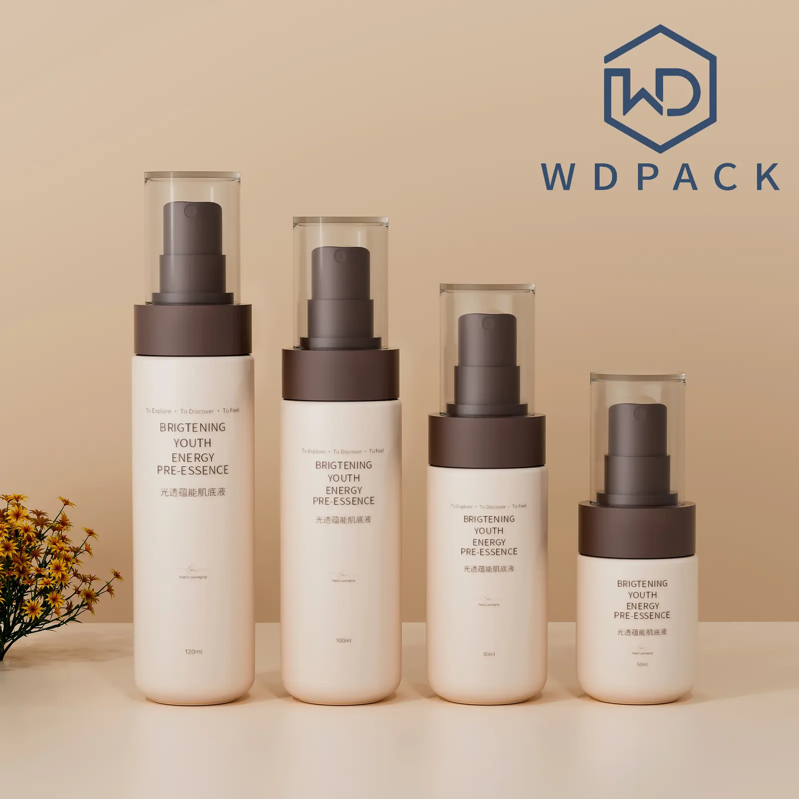 WDS14 Skincare packaging and dispensing bottles