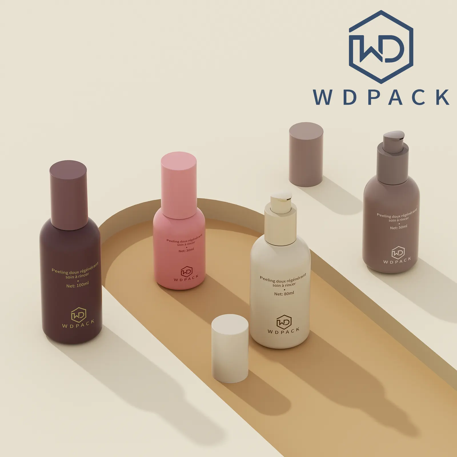 WDS18 Skincare packaging and dispensing bottles