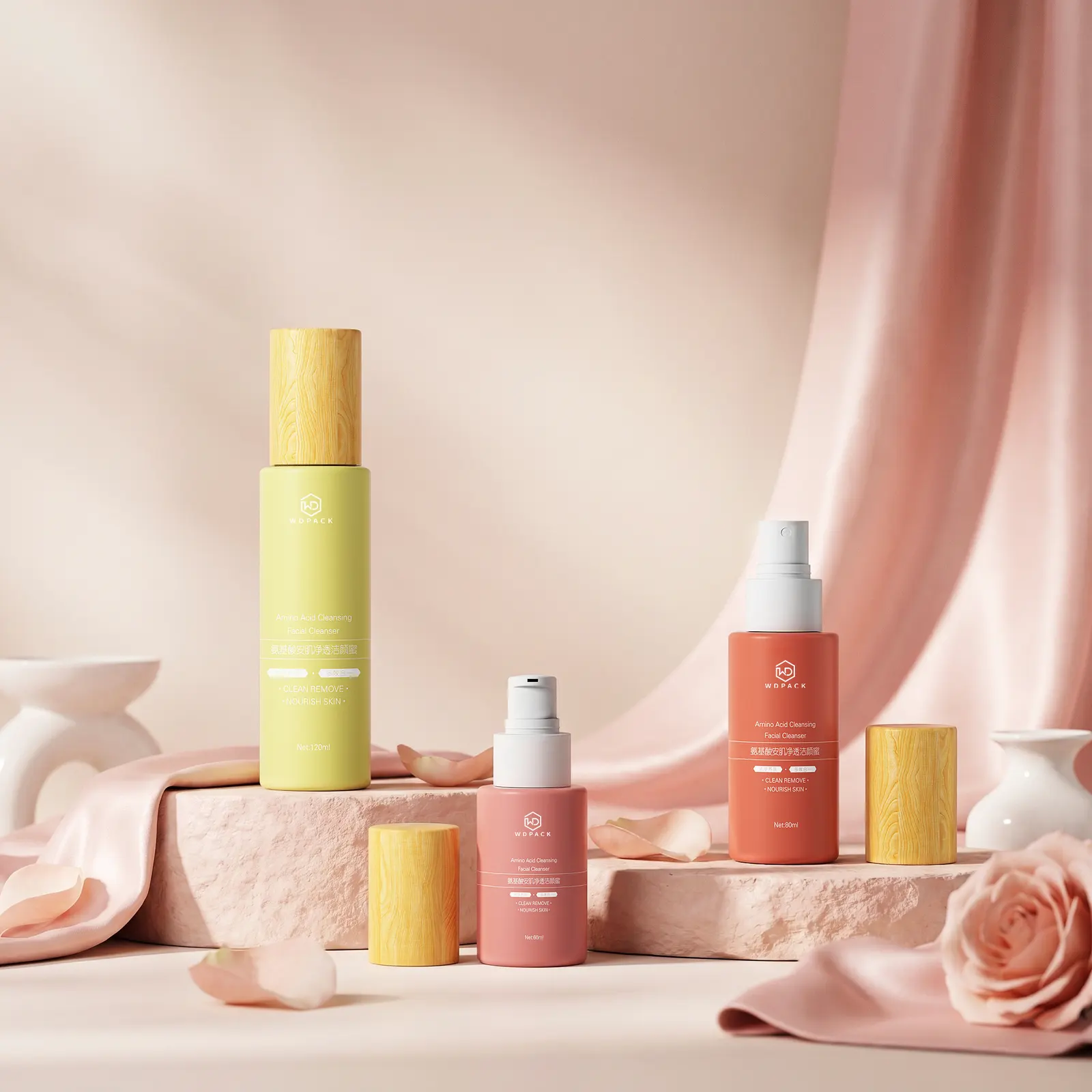 WDS22 Skincare packaging and dispensing bottles