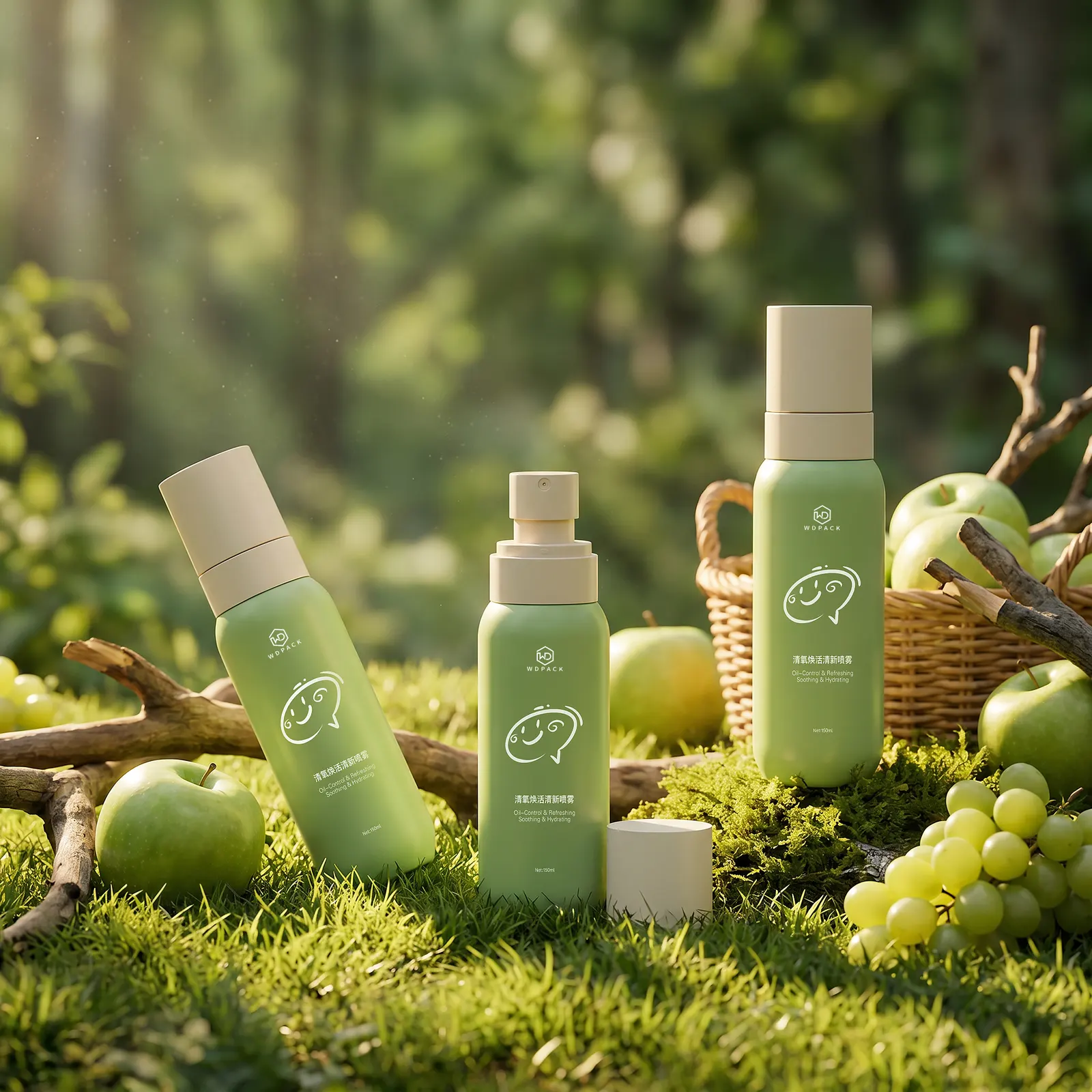 WDS48 Skincare packaging and dispensing bottles