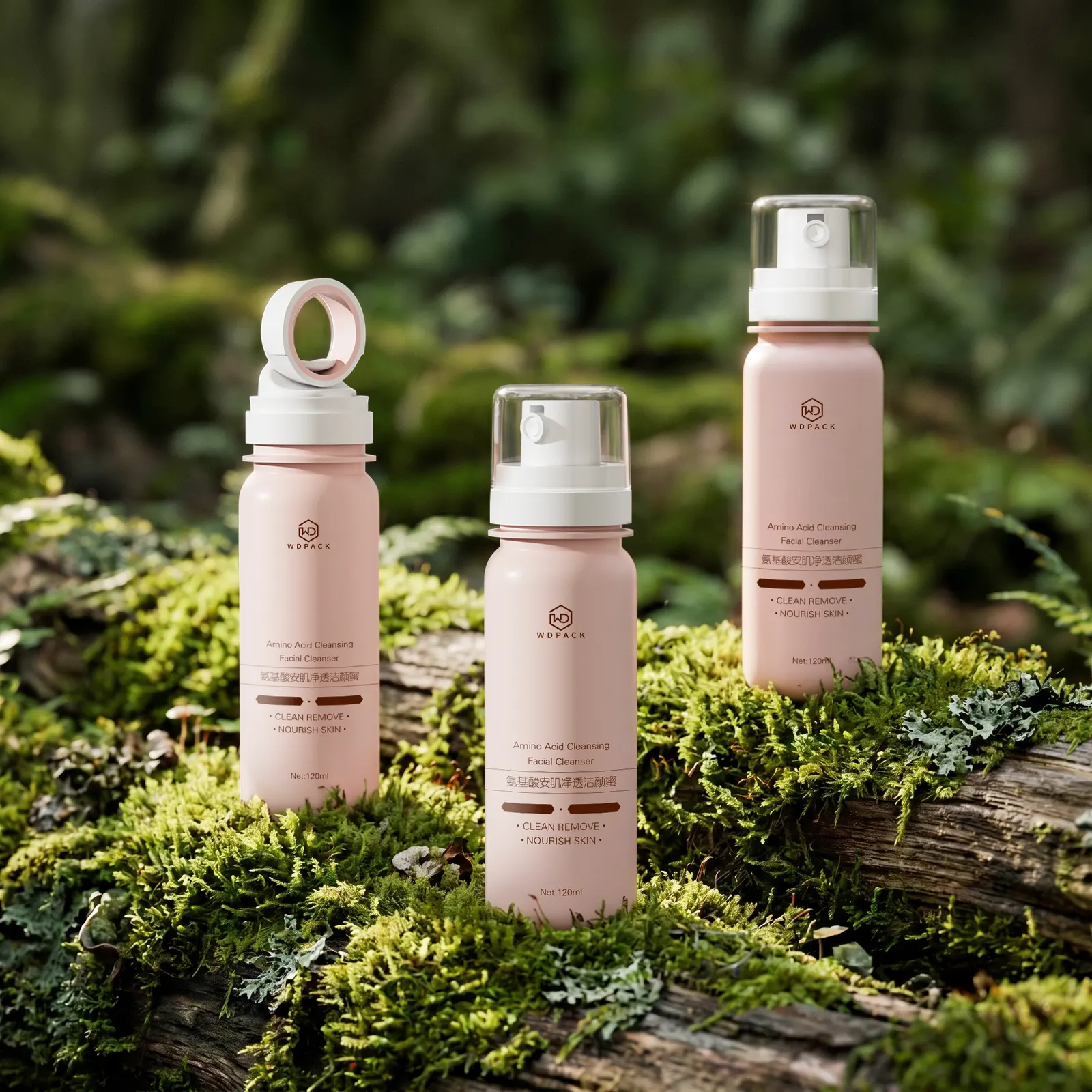 WDS52 Skincare packaging and dispensing bottles
